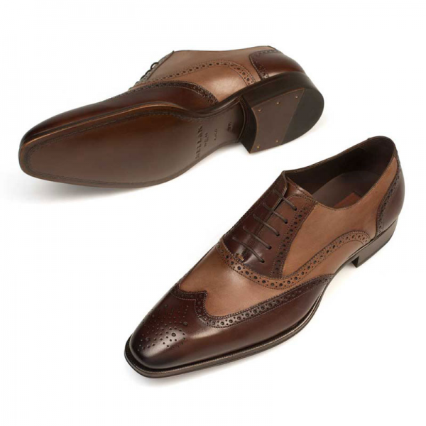 Mezlan Brookes Oxford Shoes Dark Brown / Taupe