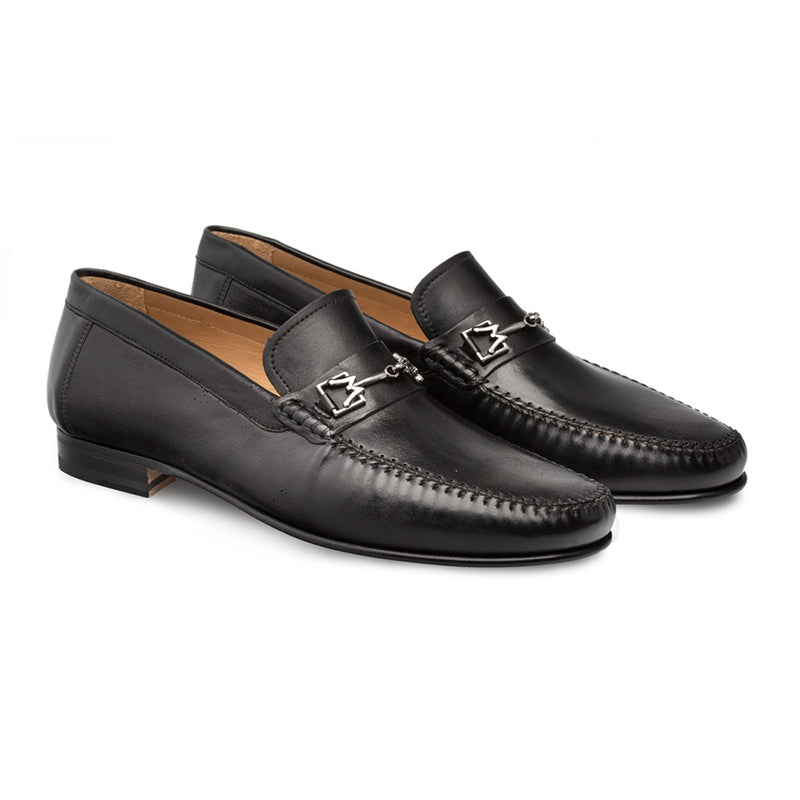 Mezlan Brussels Handsewn Moccasin Black