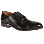 Mezlan Burgos Calfskin Cap Toe Brogues Black
