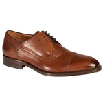 Mezlan Burgos Calfskin Cap Toe Brogues Cognac