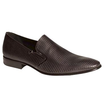 Mezlan Cabezon Punched Calfskin Loafers Black