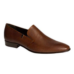 Mezlan Cabezon Punched Calfskin Loafers Cognac