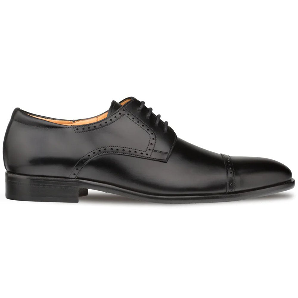 Mezlan Calfskin Cap Toe Oxfords Black
