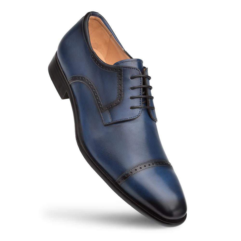 Mezlan Calfskin Cap Toe Oxfords Blue (E20265)
