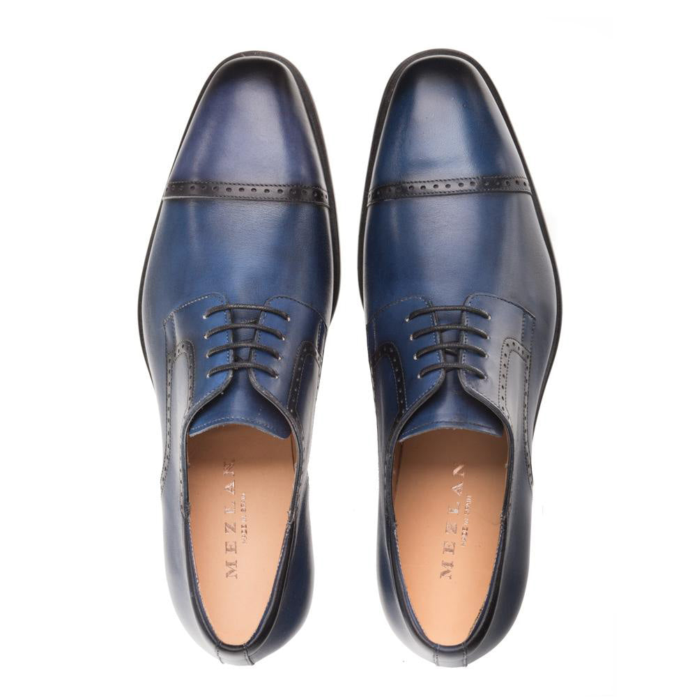 Mezlan Calfskin Cap Toe Oxfords Blue (E20265)