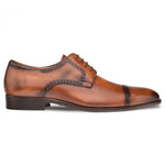 Mezlan Calfskin Cap Toe Oxfords Cognac