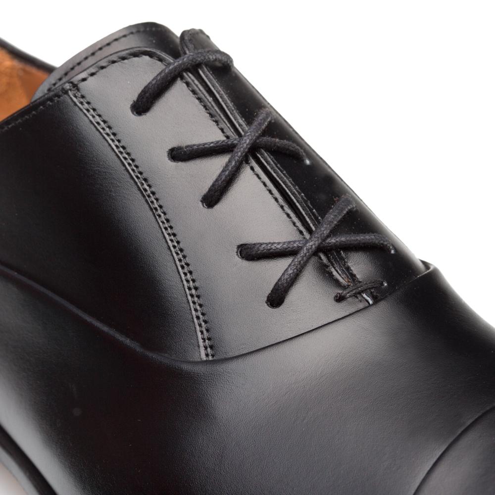 Mezlan Calfskin Folded-Seam Oxfords Black (E20245)