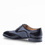 Mezlan Cantone Wingtip Shoes Black / Gray