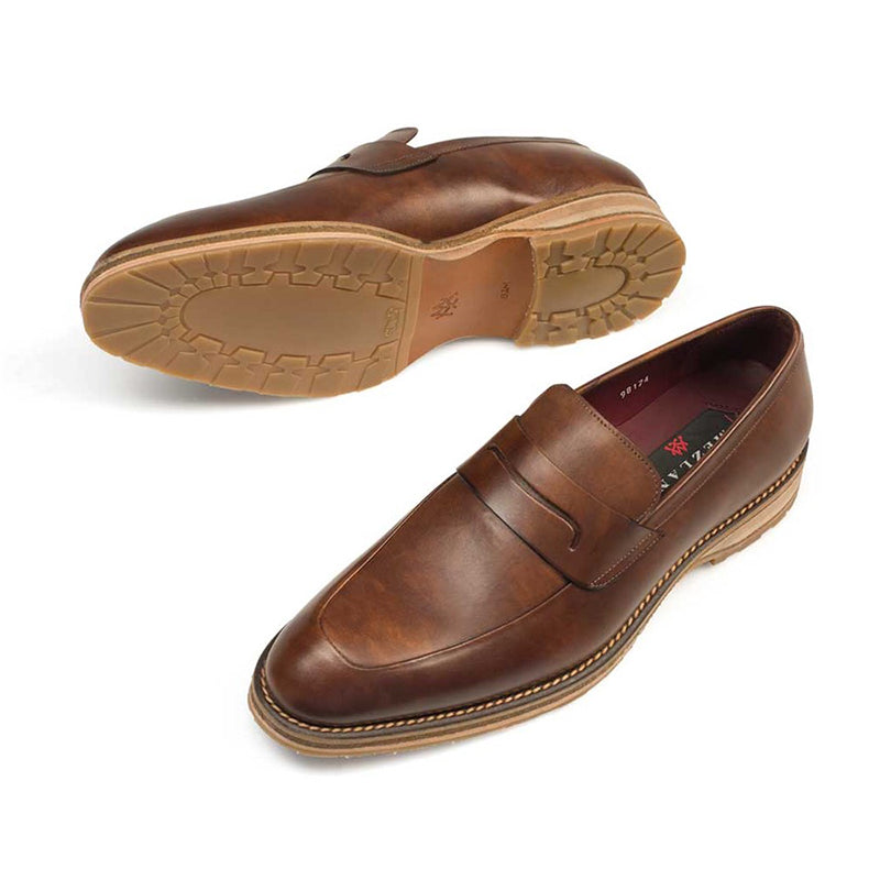 Mezlan Cantonia Calfskin Penny Loafer Brown