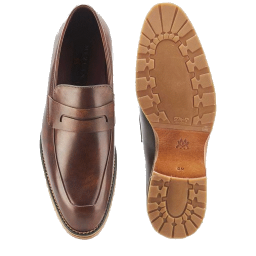 Mezlan Cantonia Penny Loafers Taupe