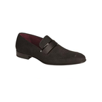 Mezlan Capizzi Glass Beaded Suede Loafers Black