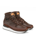 Mezlan Cardew Calfskin Hi-top Lace Up Sneakers Brown