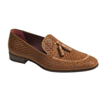 Mezlan Carol Textured Suede Tassel Loafers Tan