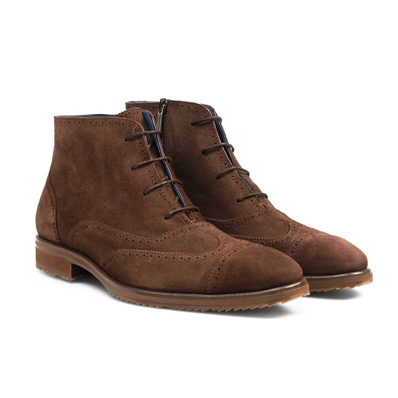 Mezlan Cavill Suede Boots Brown