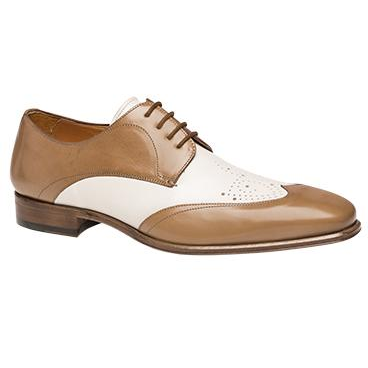 Mezlan Chapi Wingtip Spectator Shoes Camel / Bone