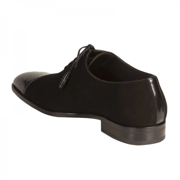 Mezlan Charlotte Calfskin Suede Shoes Black