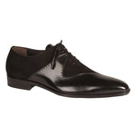 Mezlan Charlotte Calfskin Suede Shoes Black