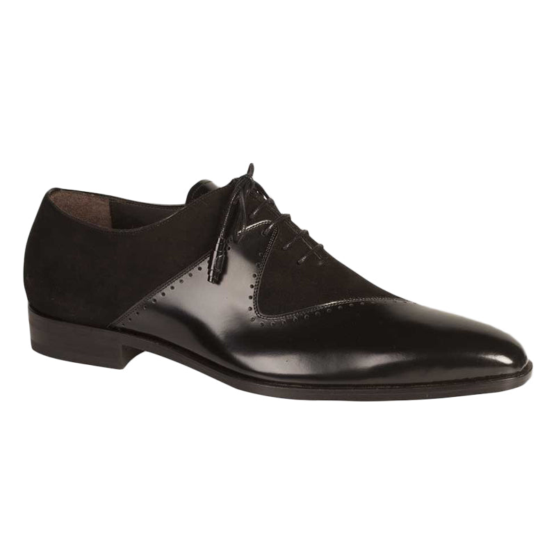 Mezlan Charlotte Calfskin Suede Shoes Black