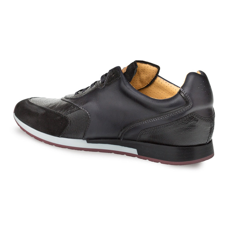 Mezlan Chiron Ostrich Sneakers Black