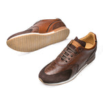Mezlan Chiron Ostrich Sneakers Dark Brown/Cognac