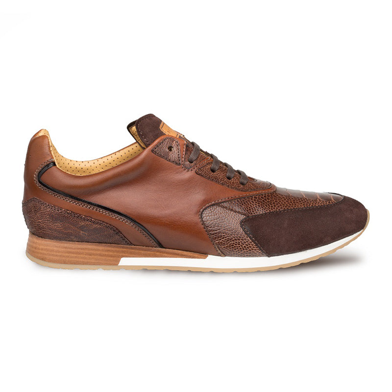 Mezlan Chiron exotic sneakers Dark Brown/Cognac