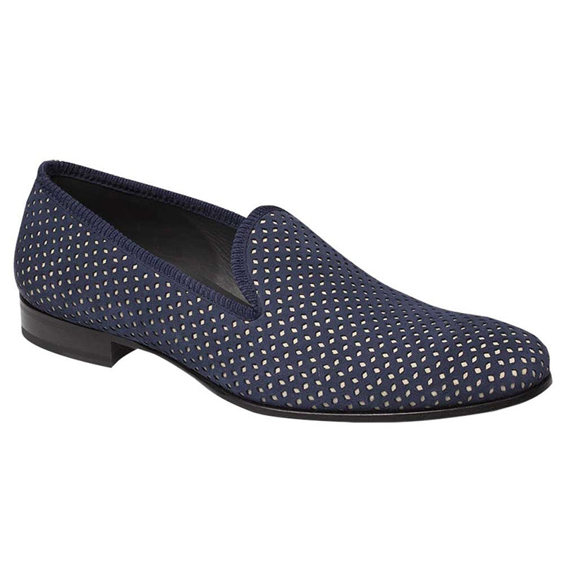Mezlan Cibeles Suede Shoes Blue / Bone