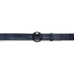Mezlan Circle Icon Crocodile Belt Blue 
