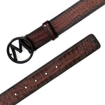 Mezlan Circle Icon Crocodile Belt Sport 