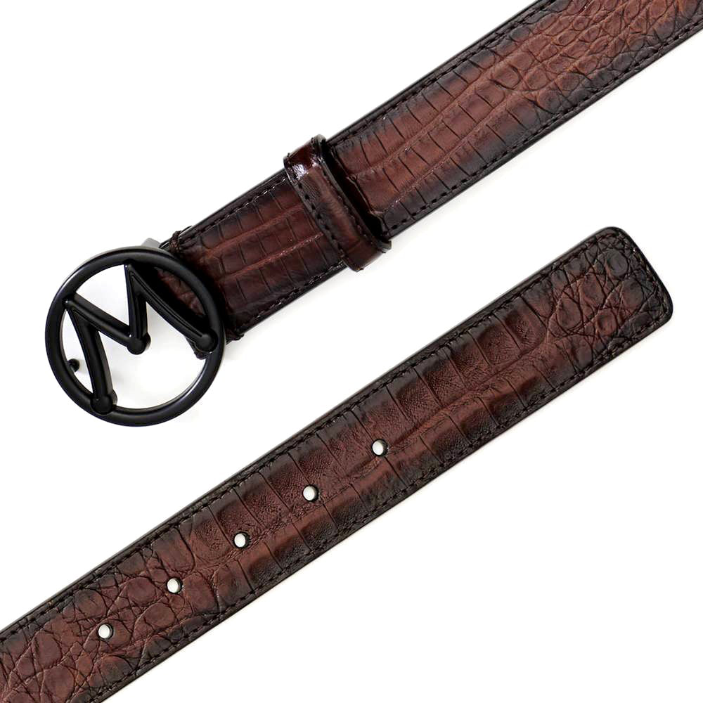 Mezlan Circle Icon Crocodile Belt Sport 
