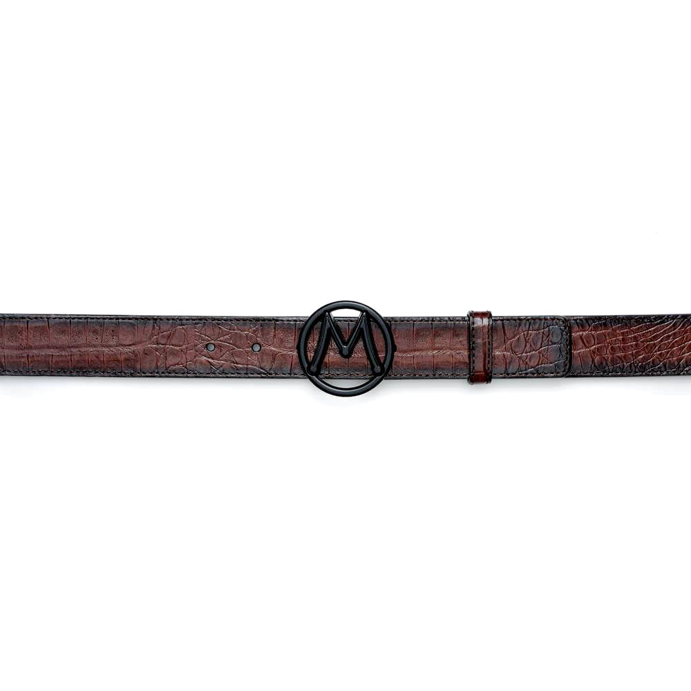 Mezlan Circle Icon Crocodile Belt Sport 