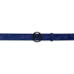 Mezlan Circle Icon Suede Belt Blue 