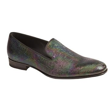Mezlan Cole II Embossed Patent Leather Loafers Rainbow