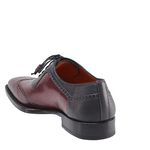 Mezlan Conil Wingtip Spectator Shoes Burgundy / Black