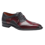 Mezlan Conil Wingtip Spectator Shoes Burgundy / Black