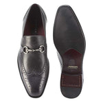 Mezlan Conquista Calfskin Wingtip Shoes Graphite
