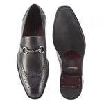 Mezlan Conquista Calfskin Wingtip Shoes Graphite