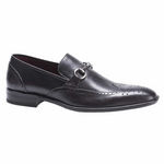 Mezlan Conquista Wingtip Bit Loafers Graphite