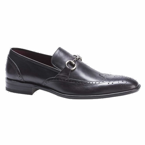 Mezlan Conquista Wingtip Bit Loafers Graphite
