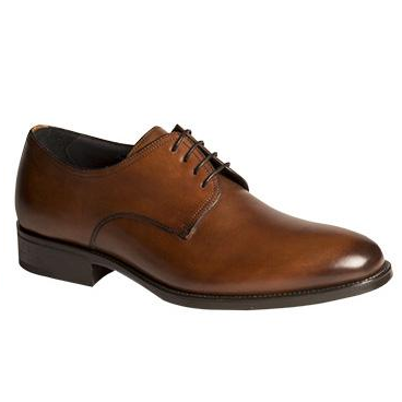 Mezlan Contin Plain Toe Derby Shoes Cognac