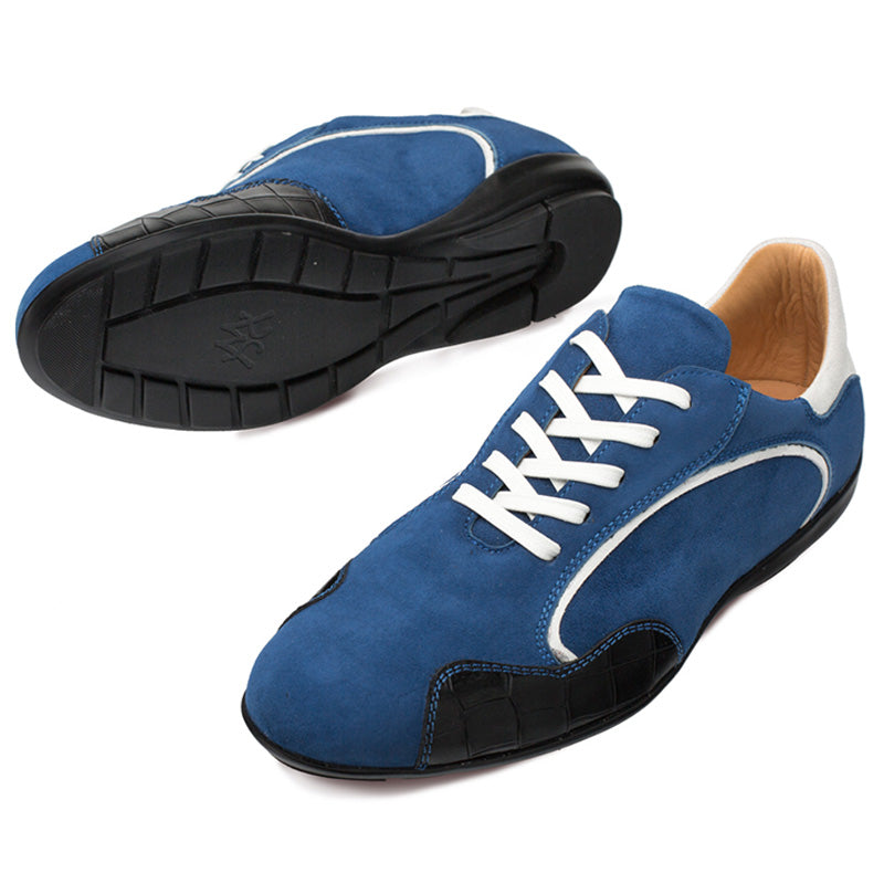 Mezlan Coronado Suede Sneaker Blue / White