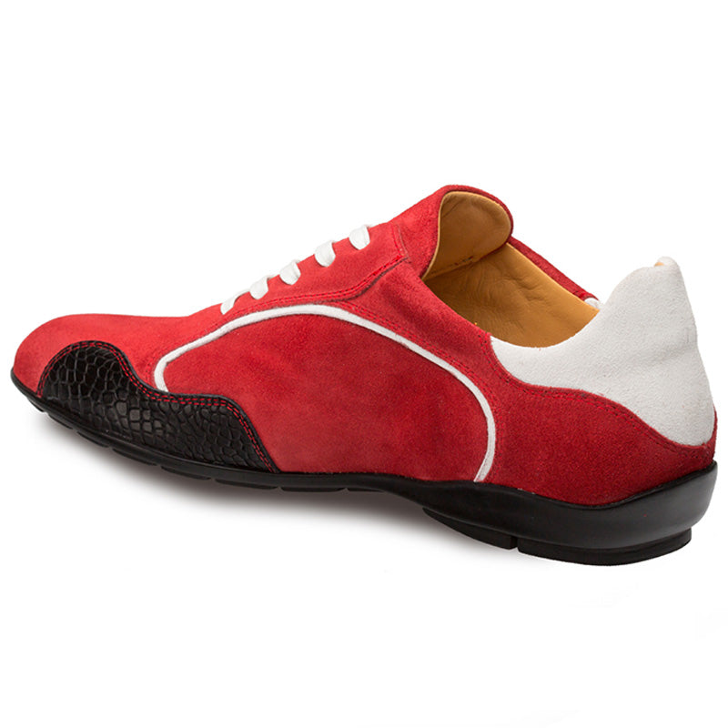 Mezlan Coronado Suede Sneaker Red / White
