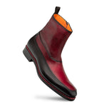 Mezlan Corso Two-Tone Contrast Boots Graphite / Burgundy (20812)