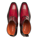 Mezlan Corso Two-Tone Contrast Boots Graphite / Burgundy (20812)