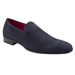 Mezlan Crespi Beaded Suede Loafers Blue