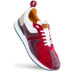 Mezlan Croc / Suede / Calfskin Sneakers Burgundy Multi (AX4928-F)