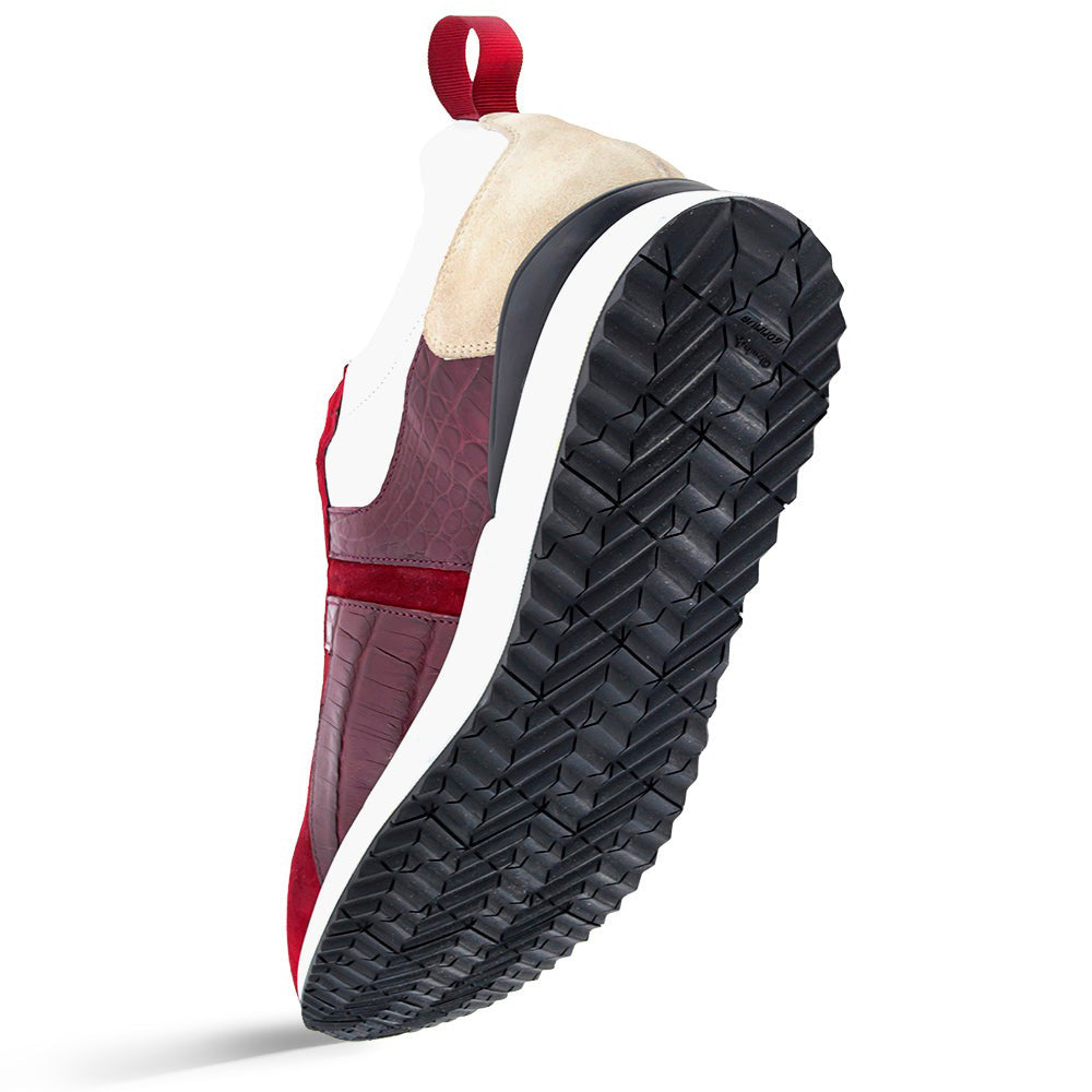 Mezlan Croc / Suede / Calfskin Sneakers Burgundy Multi (AX4928-F)