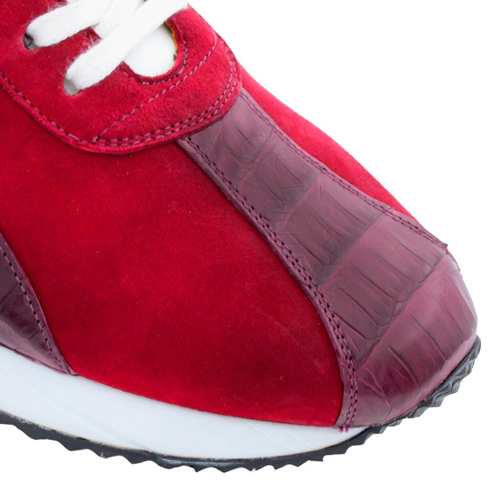 Mezlan Croc / Suede / Calfskin Sneakers Burgundy Multi (AX4928-F)