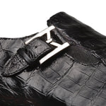 Mezlan Crocodile Gore Monk Strap SX102 Black (SX102)