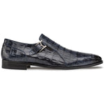 Mezlan Crocodile Gore Monk Strap SX102 Blue