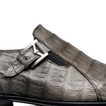 Mezlan Crocodile Gore Monk Strap SX102 Pearl Grey (SX102)